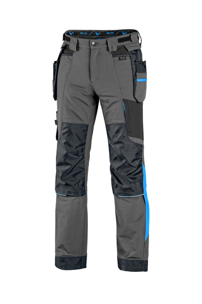 TROUSERS CXS NAOS MEN’S, GREY-BLACK, HV BLUE ACCESSORIES