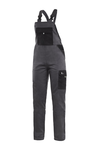 TROUSERS WITH BIB CXS PHOENIX HEKATE, LADIES’, GREY-BLACK