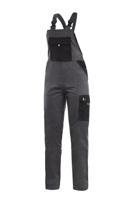 PANTALON À BIB CXS PHOENIX HEKATE, FEMME, GRIS-NOIR 