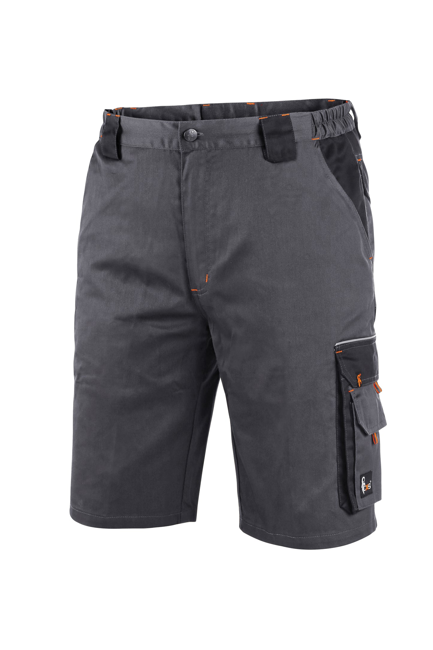 HERREN-ARBEITSSHORTS SIRIUS ELIAS, GRAU-ORANGE