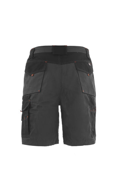 HERREN-ARBEITSSHORTS SIRIUS ELIAS, GRAU-ORANGE