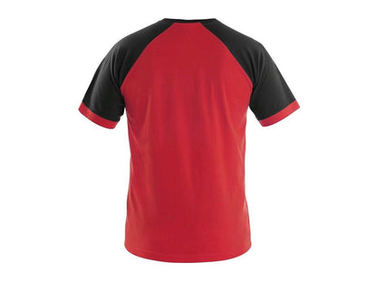 T-SHIRT OLIVER, KURZARM, ROT-SCHWARZ 