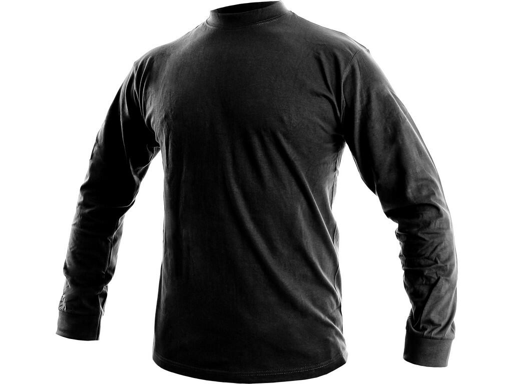 T-SHIRT HOMME À MANCHES LONGUES PETR, NOIR 