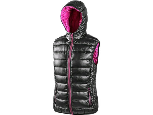 VEST OMAK, PADDED, LADIES', BLACK-PINK