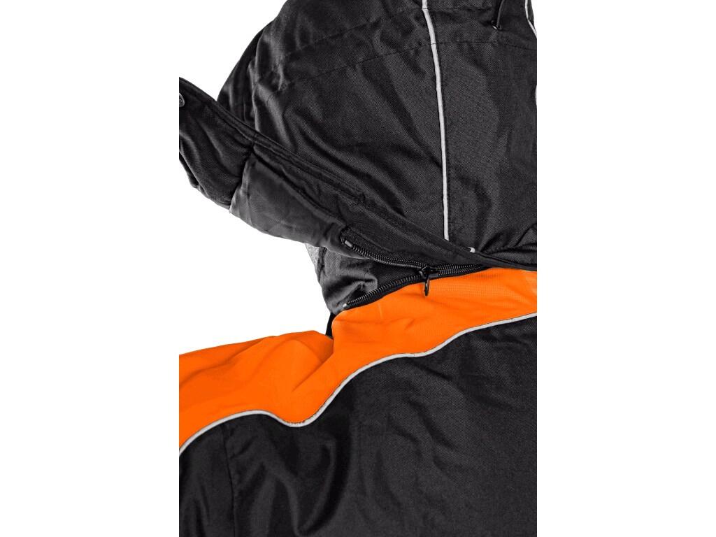 PADDED JACKET BRIGHTON, WINTER, MEN'S, BLACK-ORANGE