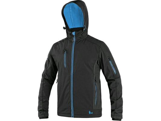 MEN ́S, SOFTSHELL JACKET DURHAM, BLACK-BLUE