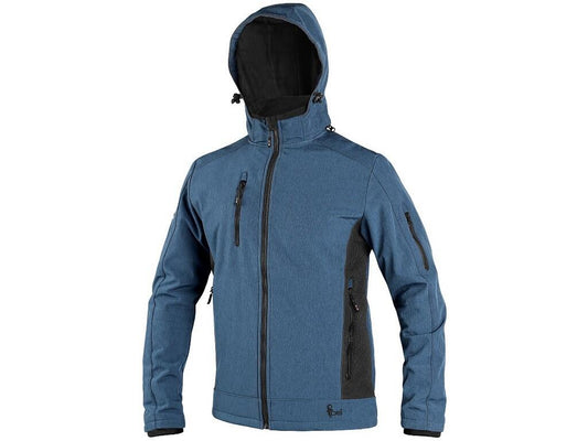 MEN ́S, SOFTSHELL JACKET DURHAM, BLUE-BLACK