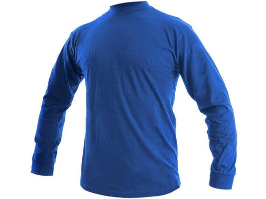 T-SHIRT DA UOMO A MANICA LUNGA PETR, BLU MEDIO 