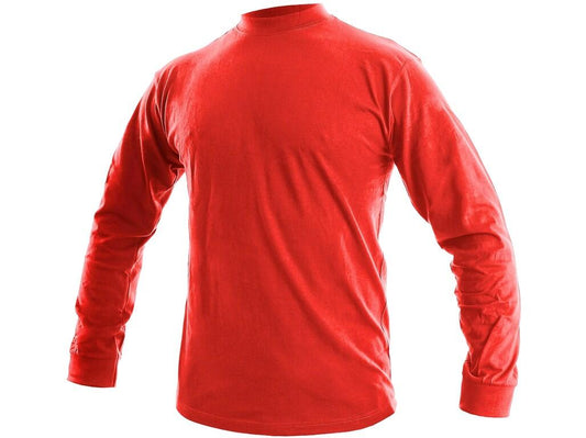 T-SHIRT DA UOMO CON MANICA LUNGA PETR, ROSSO 