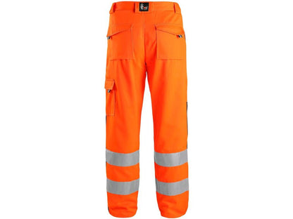 MEN ́S TROUSERS NORWICH, HIGH VISIBLE, ORANGE-BLUE