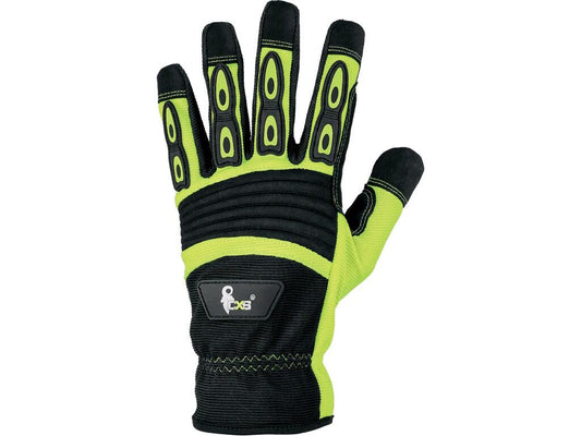 GANTS YEMA, COMBINÉS, JAUNE-NOIR 