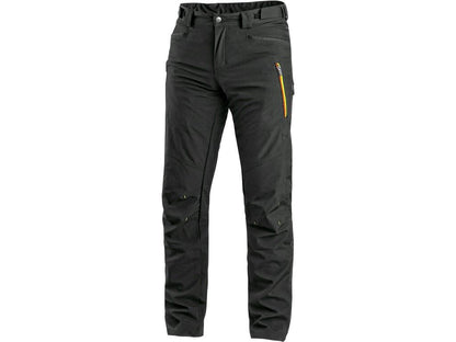 TROUSERS CXS AKRON, SOFTSHELL, BLACK S HV YELLOW/ORANGE ACCESSORIES