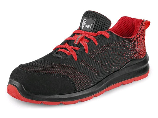 CHAUSSURES BASSES CXS TEXLINE DOLIN S1, AVEC EMBOUT EN ACIER, NOIR-ROUGE 