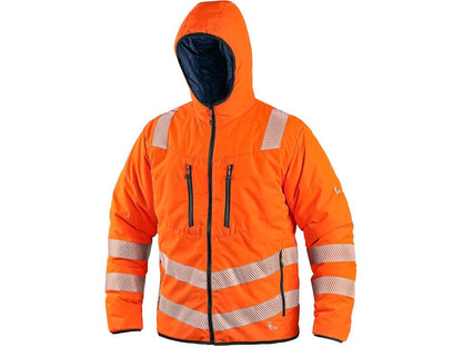 JACKET CXS CHESTER, HIGH VISIBLE, DOUBLE-SIDE, ORANGE - BLUE