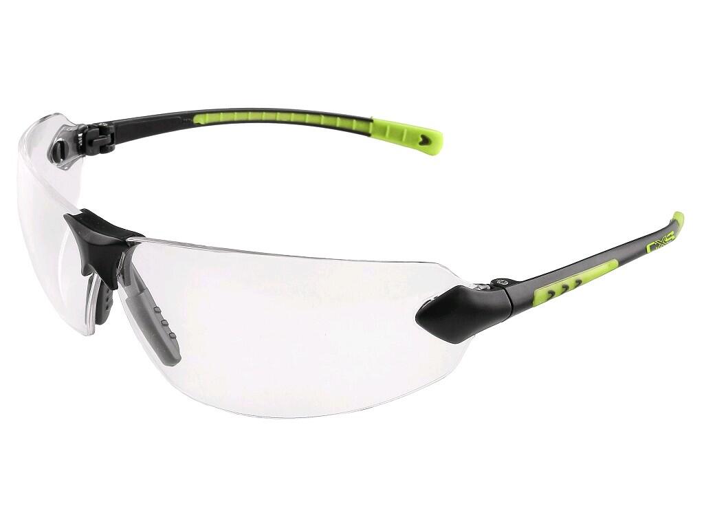 SPECTACLES CXS FOSSA, CLEAR LENS, BLACK-GREEN