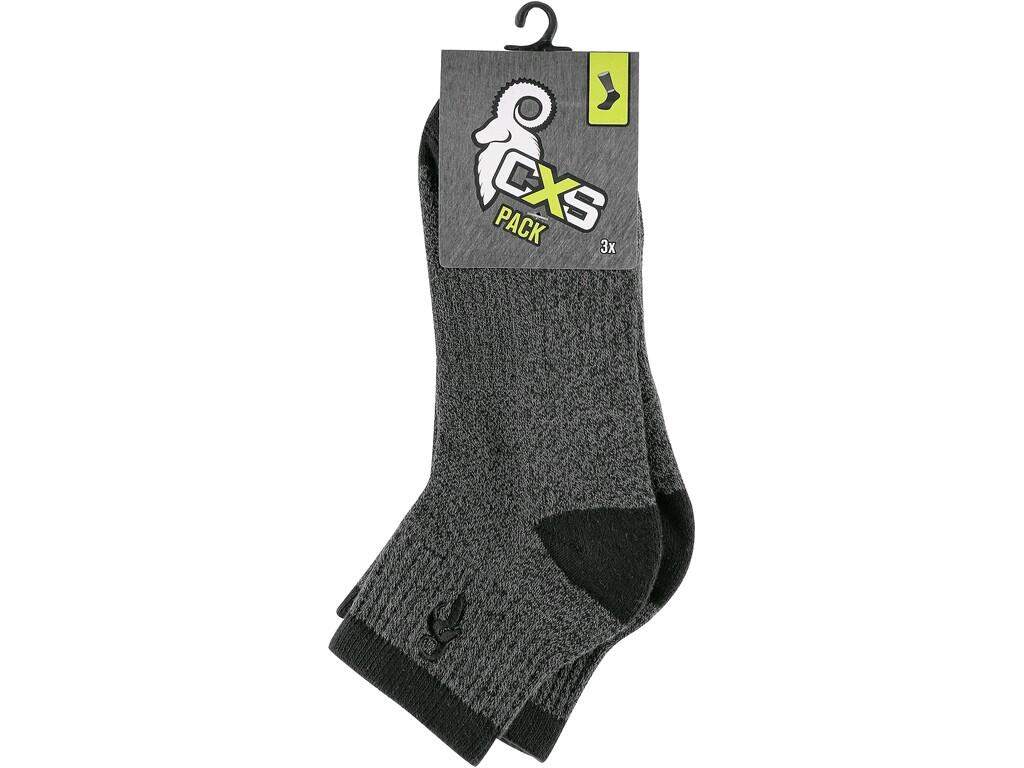 SOCKEN CXS PACK, DUNKELGRAU, 3 PAAR 