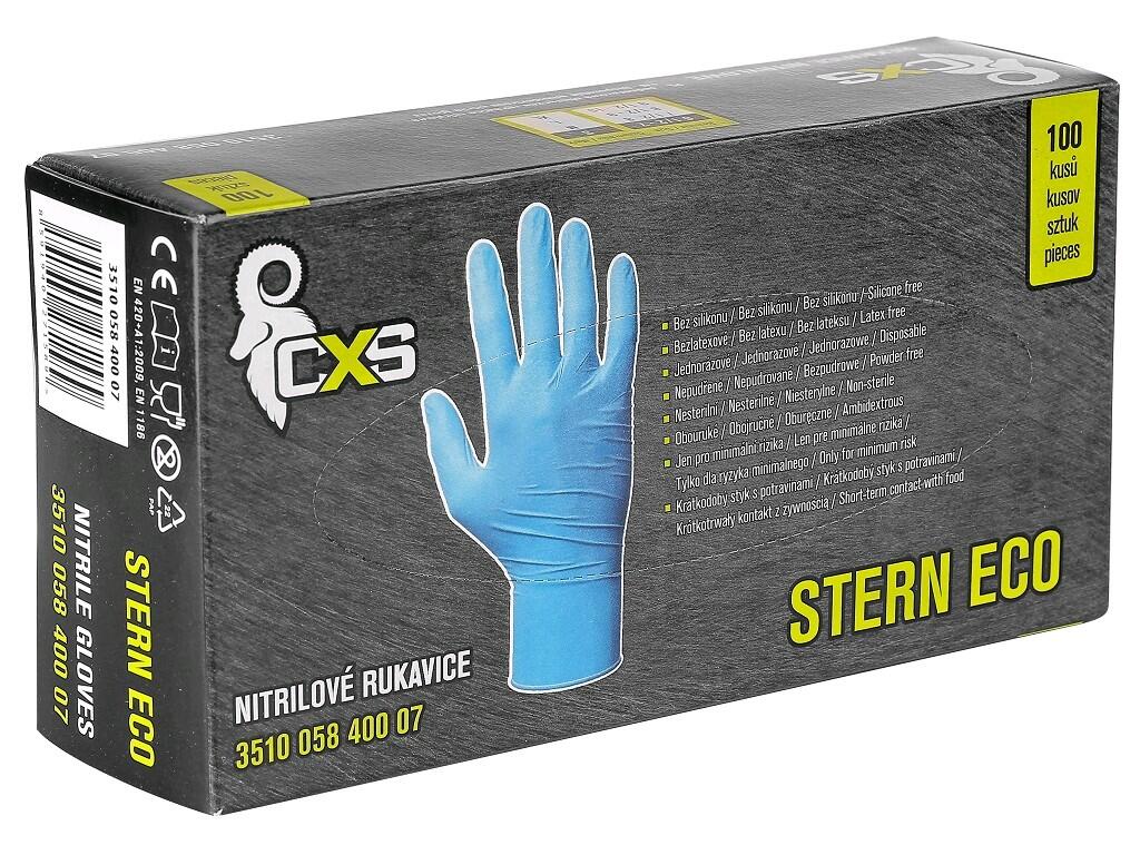 GLOVES CXS STERN ECO, SINGLE USE, NITRILE, BLUE