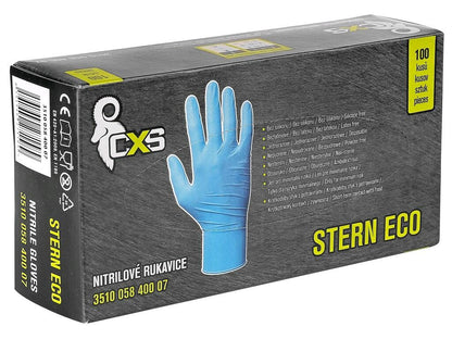 GLOVES CXS STERN ECO, SINGLE USE, NITRILE, BLUE