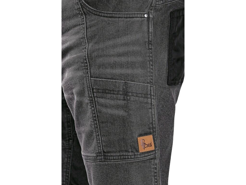 SHORTS DENIM CXS MURET, DA UOMO, GRIGIO-NERO 