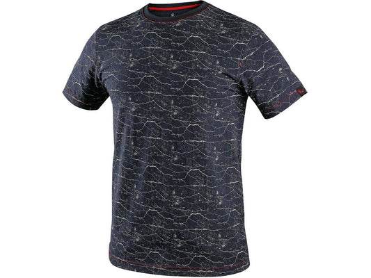 T-SHIRT CXS MARMORO, HOMME, MANCHES COURTES, BLEU FONCÉ 