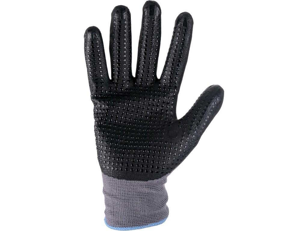 GANTS NAPA, TREMPÉS DANS NITRILE, GRIS-NOIR 