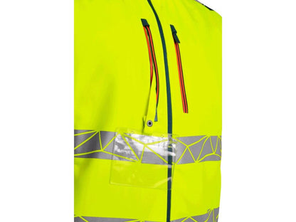 JACKET CXS BEDFORD, HIGH VISIBLE, MEN'S, SOFTSHELL, YELLOW-PETROL