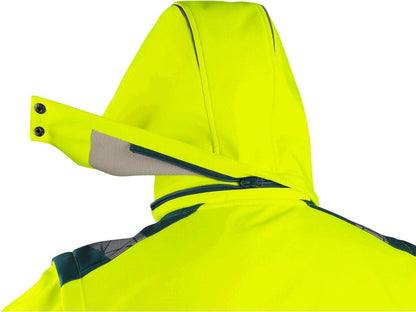 JACKET CXS BEDFORD, HIGH VISIBLE, MEN'S, SOFTSHELL, YELLOW-PETROL