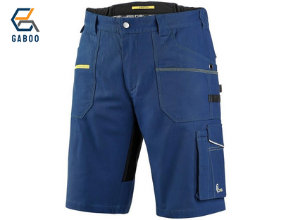 MEN ́S WORKING SHORTS CXS STRETCH, BRIGHT BLUE - BLACK