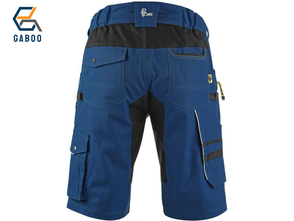 MEN ́S WORKING SHORTS CXS STRETCH, BRIGHT BLUE - BLACK