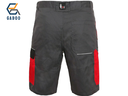 SHORT DE TRAVAIL HOMME PHOENIX ZEFYROS, GRIS-ROUGE 