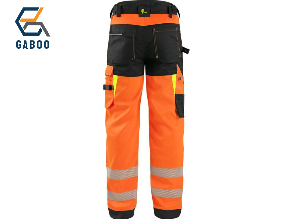 TROUSERS CXS BENSON HIGH VISIBLE, MEN´S, ORANGE-BLACK