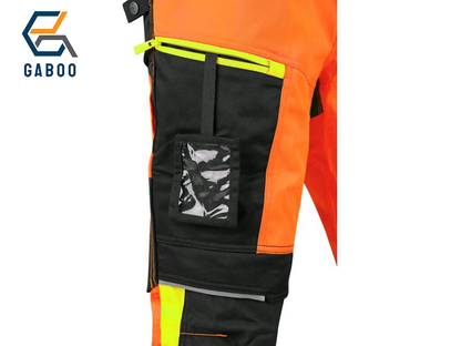 TROUSERS CXS BENSON HIGH VISIBLE, MEN´S, ORANGE-BLACK